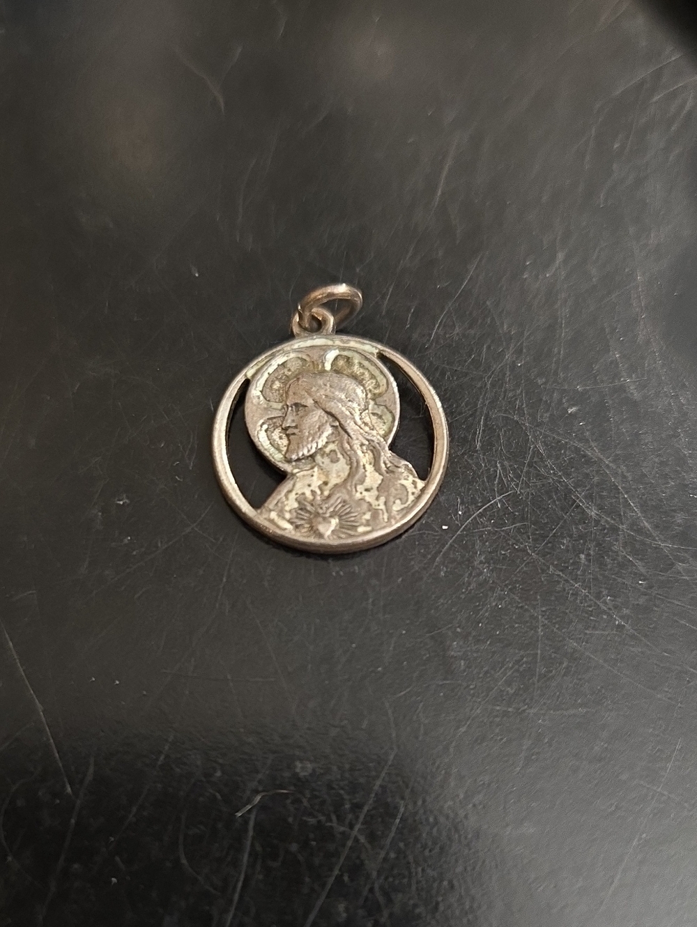 Sterling Silver Religious Medal Pendant in Silver